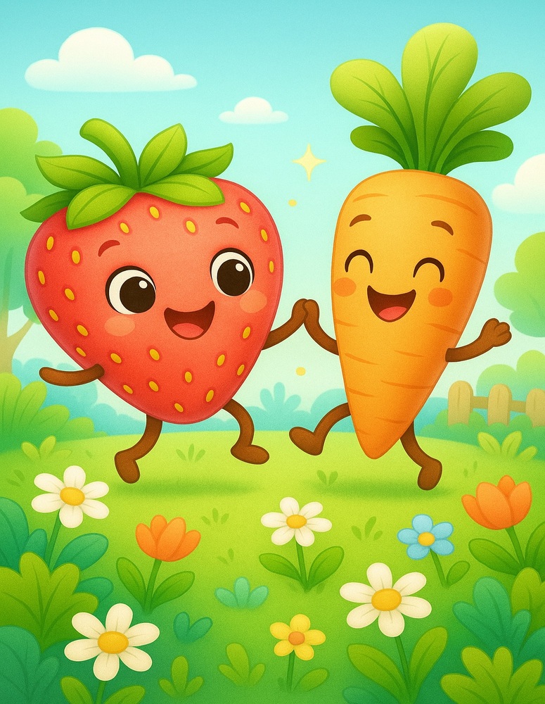 Fruits and Vegetables Coloring Pages